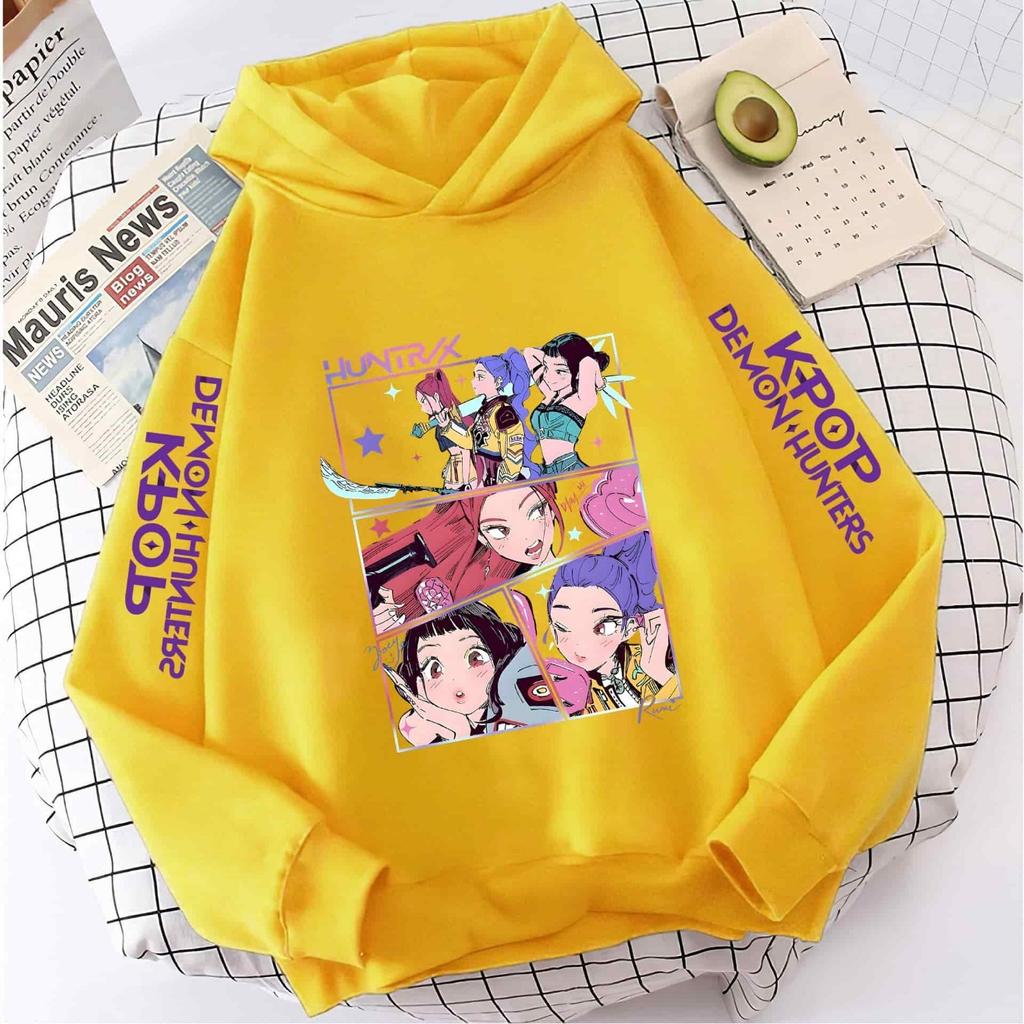 Y2K KPop Devil Hunter Hoodie for Teenage Girls Rumi KPop Devil Hunter Hoodie for Autumn Casual Long Sleeve Children's Clothing