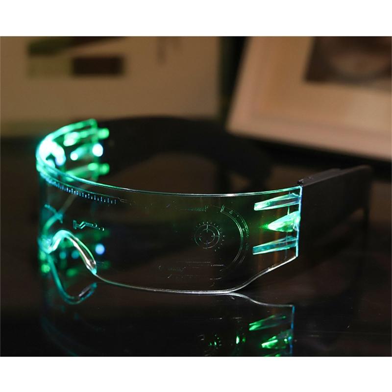 Decorative  Glasses Colorful Luminous Glasses LED Light Up Eyeglasses for Bar KTV Halloween  Party