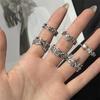 New Couple Butt Opening Ring Irregular Fold High-End French Niche Design Retro Personality Ring