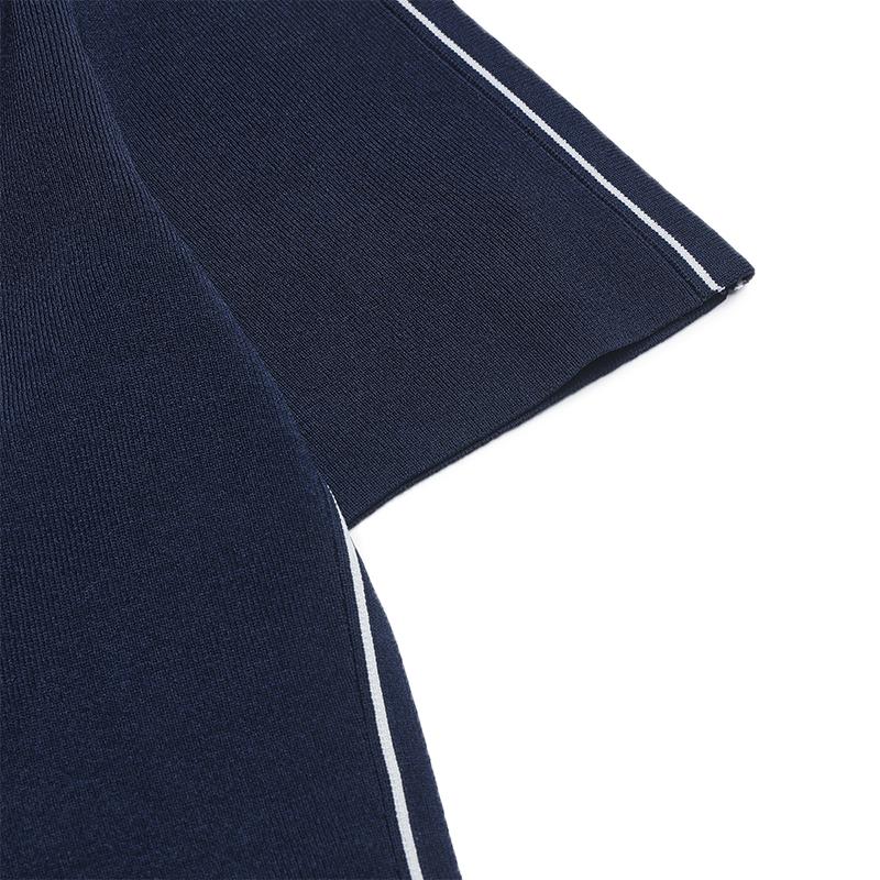 FILA Heritage Fashion Classic Retro Simple Casual Elegant Relaxed Versatile Comfortable Fitted Woven Midi Short Sleeve Dress Women dress F11W628313FDB