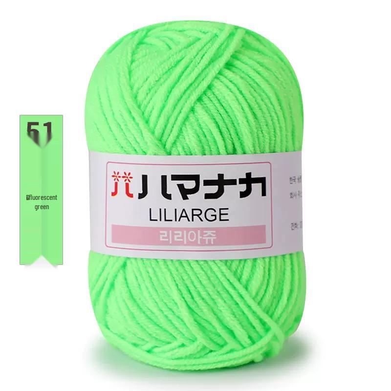 4-Ply Milk Cotton Yarn: Medium-Thick Baby Yarn for Hand-Knitted Scarves, Crochet Shoes, Dolls, and DIY Projects.