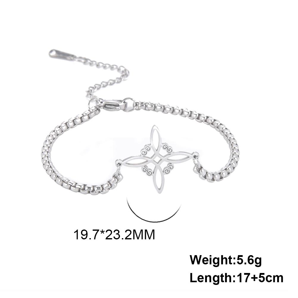  Wicca Witch Knot Bracelet Stainless Steel God Name Tetragrammaton Pentagram Bracelet Solomon Amulet Jewelry Wholesale