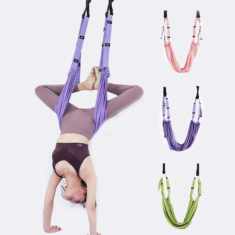 Backbend Training Yoga Door Strap Polyester 146x77cm Door Anchor Flexibility Trainer Stretching Belt for Home Gymnastics Dance 146x77cm синий