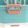 Nursing Bottle Storage Box Compact Household Dustproof Draining Thickened Plastic Baby Bottle Storage for Home Green
