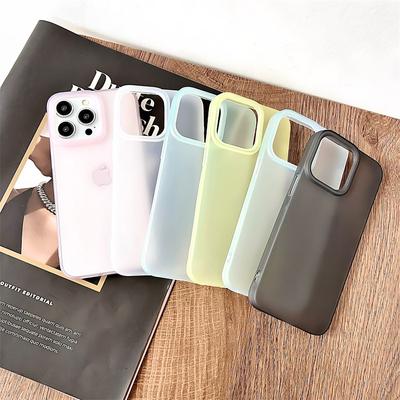 Simple Candy-colored Soft Silicone Frosted Case for iPhone 15 Pro Max 14 Plus 13 12 11 Pro XR XS All-inclusive Fall Protection Cover
