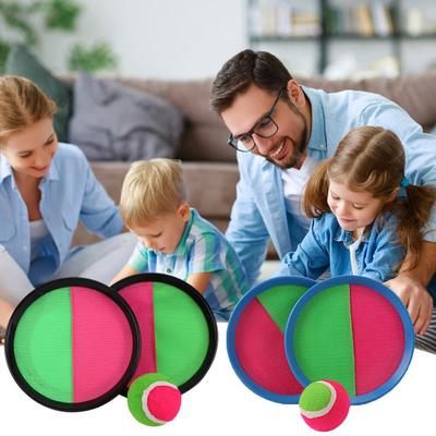 Kids Toss Catch Ball Game with 2 Paddles 1 Ball Indoor Outdoor Backyard Toddlers Boys Girls Parent-children Interactive Sticky Ball Throwing Catcher