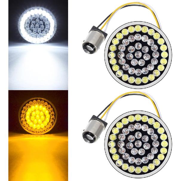 

Benlari 1157 Front LED Turn Signal Lights Running Blinker Bulbs Compatible for Harley Davidson Dyna Softail Sportster Touring Street Glide Road Glide
