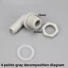 Kunststoff 3/8 "Gewinde auf 14mm 90 Grad Winkelstück Drainage Aquarium Fisch Tank Drain Adapter Garten Bewässerung Wasser Anschlüsse Gelenke