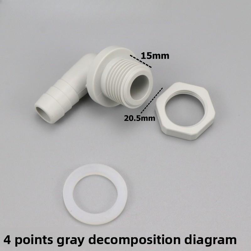Kunststoff 3/8 "Gewinde auf 14mm 90 Grad Winkelstück Drainage Aquarium Fisch Tank Drain Adapter Garten Bewässerung Wasser Anschlüsse Gelenke
