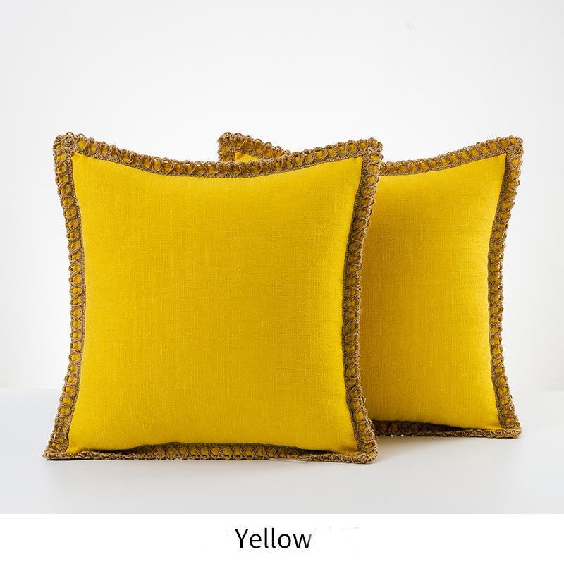 1 buc. Produse de uz casnic, culoare solidă, husă de pernă, sub bumbac, lenjerie, huse de pernă, huse de pernă, pânză de pânză, margini croite