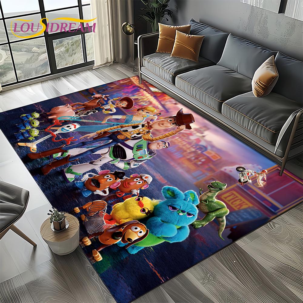 27 Style Toy Story  Cartoon 3D Carpet Rug for Bedroom Living Room Home Sofa Decoration,kid Game Large Decor Floor Mat Gift
