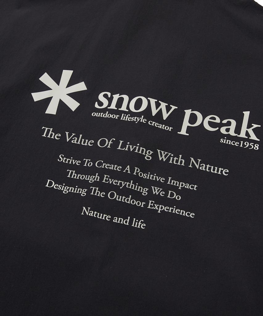 Snowpeak Apparel Thin Tech Woven Stand Neck Short Sleeve Anorak Black (S24Mmsan34)