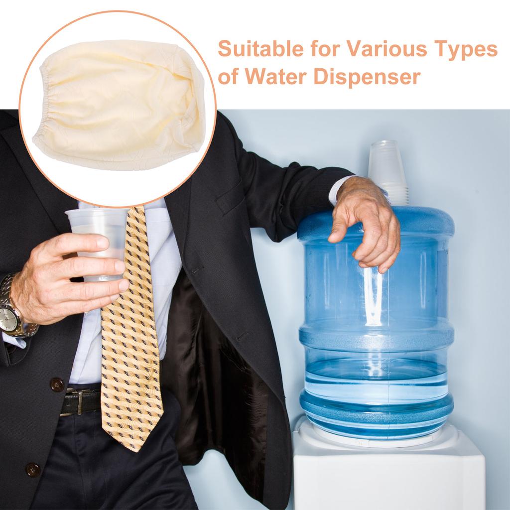 Reusable Elastic Water Dispenser Bucket Cover - High-Stretch Fabric Gallon Jug Sleeve for Dust Protection Freshness Safety
