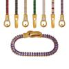 Light Luxury Seven-Color Zircon Gold-Plated Magnetic Bracelet with Titanium Steel Double-Sided Closure