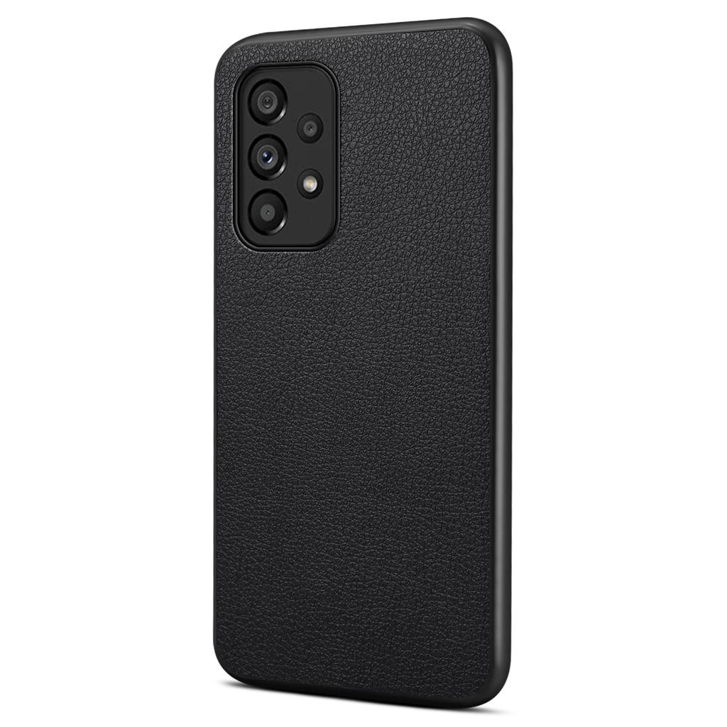 For Samsung Galaxy A53 5G Case PU Leather Calf Texture Protection Shell Back Cover