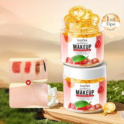 Κάψουλες ντεμακιγιάζ γκρέιπφρουτ SADOER, καθαριστικές και διαλυτικές κάψουλες ντεμακιγιάζ