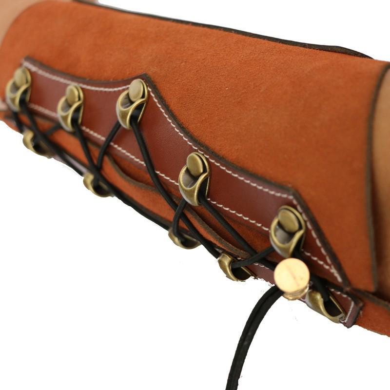 Genuine Cowhide Archery Bracer for Bow and Arrow Protection