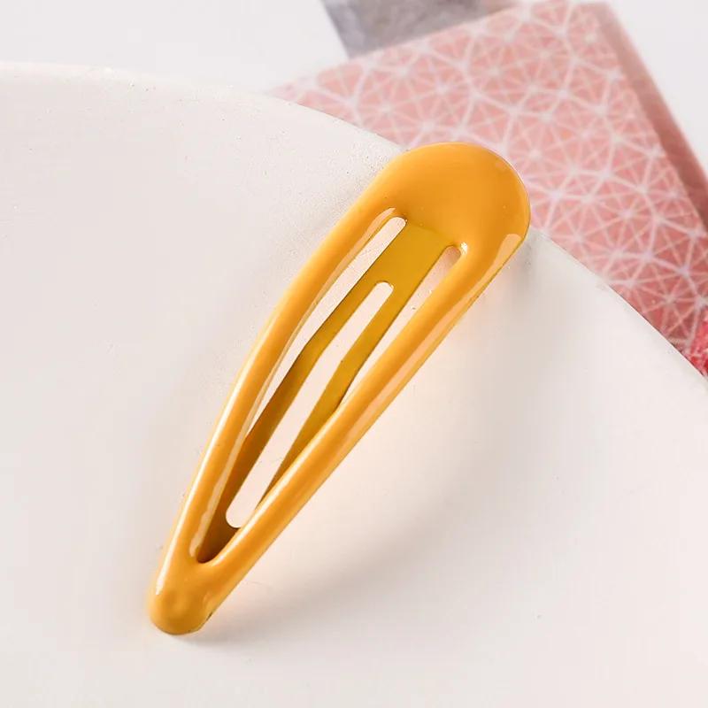 10PCS 5cm Women Girls Cute Colorful Waterdrop Shape Hairpins Sweet Hair Clips Barrettes Slid Clip Fashion Hair Accessories
