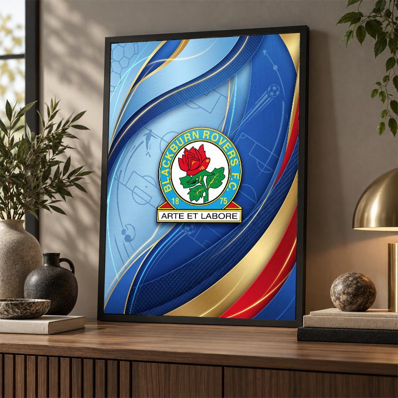Blackburn Rovers Football Diamond Painting Kit 5D Full Drill DIY Diamond Mosaic Wall Art Home Decor