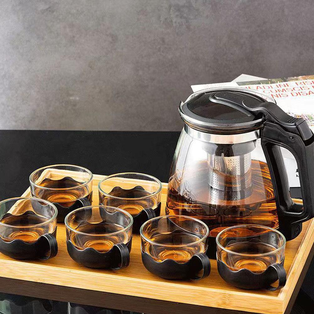Glass Teapot with Tea Strainer Large Capacity Water Container Chinese Traditional Kung Fu Teaware Tea And Water Separation