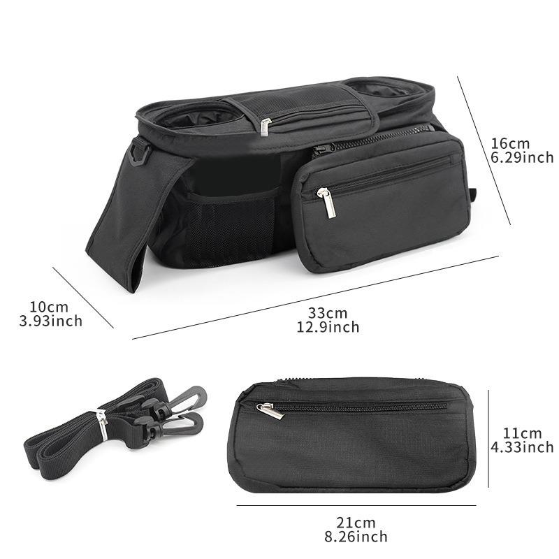 Universal Stroller Storage Bag with Hanging Basket