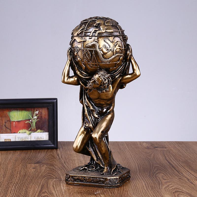 Custom Zeus Greek Mythology Resin Desktop Ornament for Restaurant or Coffee Shop