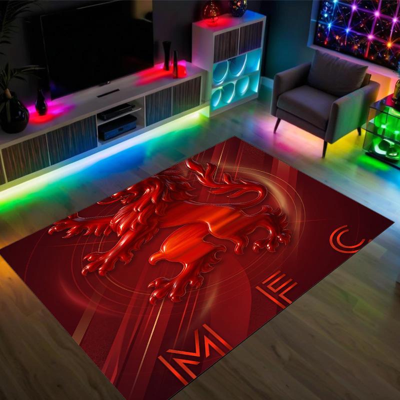Middlesbrough Design Crystal Velvet Carpet Cozy Non?Slip Printed Rug For Bedroom Living Room Entrance