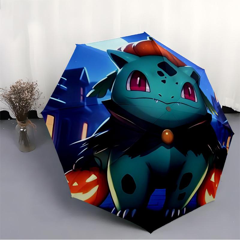 1pc Pokémon Automatic Open/Close Umbrella - Compact Travel Umbrella with 8-Rib Durable Frame, Lightweight & Portable for Commuting, Fashionable Access