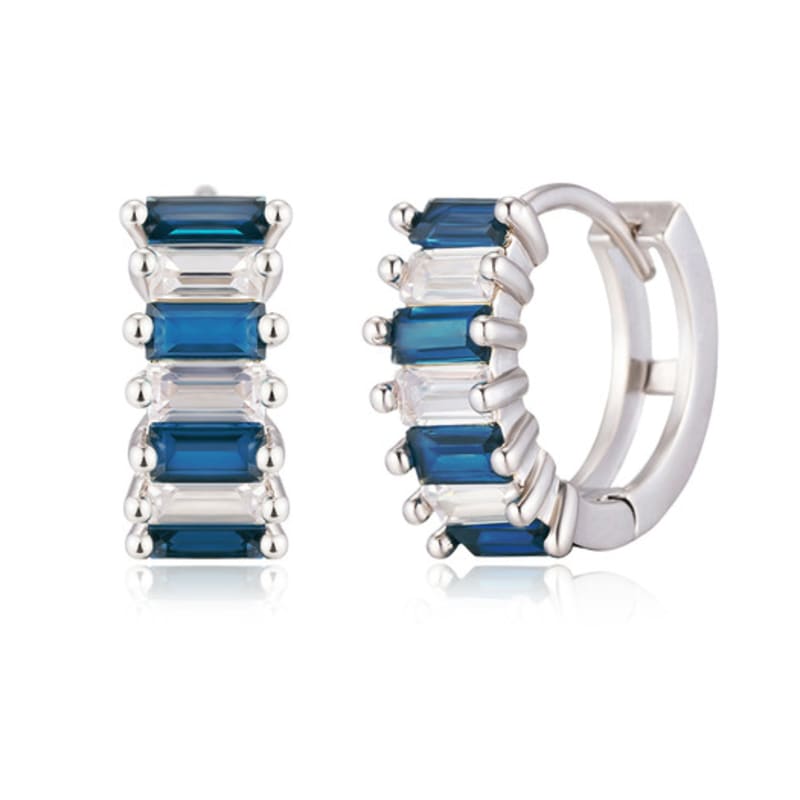

GEIGER Jewelry Blue Baguette Earrings GISVEE132 white gold