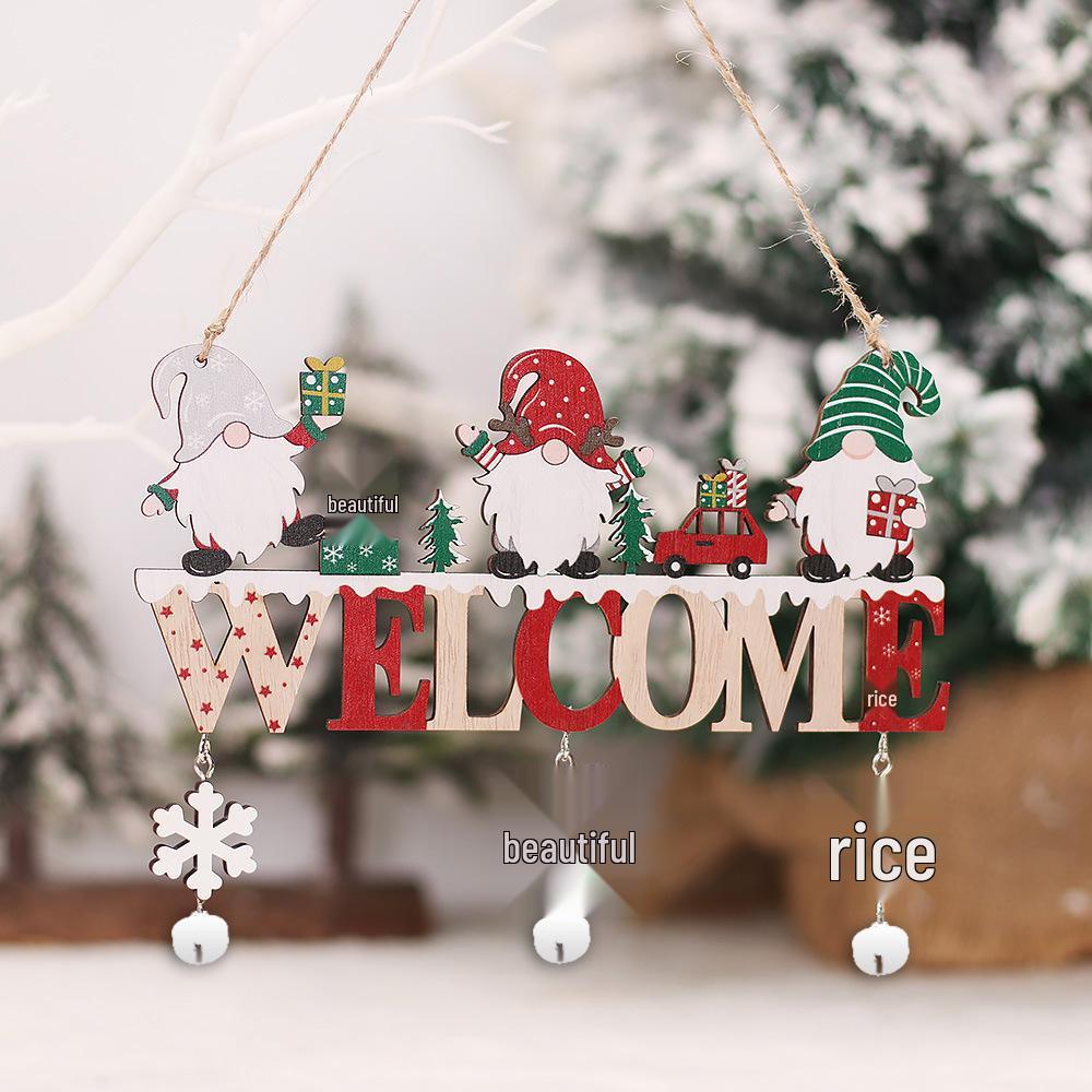 Еженедельное трансграничное Рождественское Мультяшное Письмо и Колокольчик Деревянные Елочные Украшения