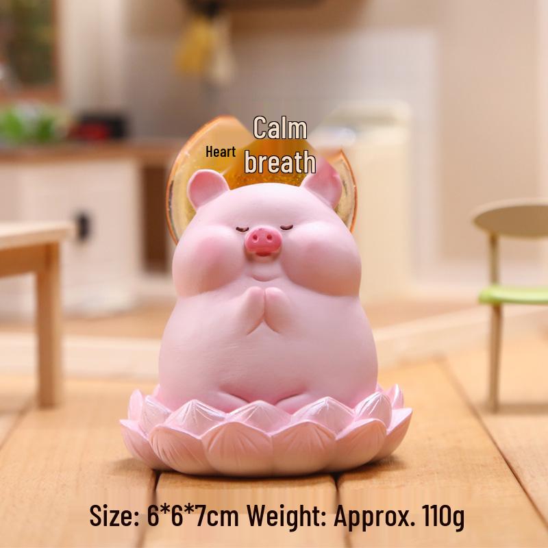

Charming Pig Girl Night Light Decoration - Perfect for Bedroom, New Year, Birthday, or Christmas Gifts. As Shown