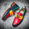 Moda Taglia Grande 38-48 nuova pelle Scarpe Casual da Uomo colore misto moda Punta chiusa sabot piatto moda scarpe estive 19
