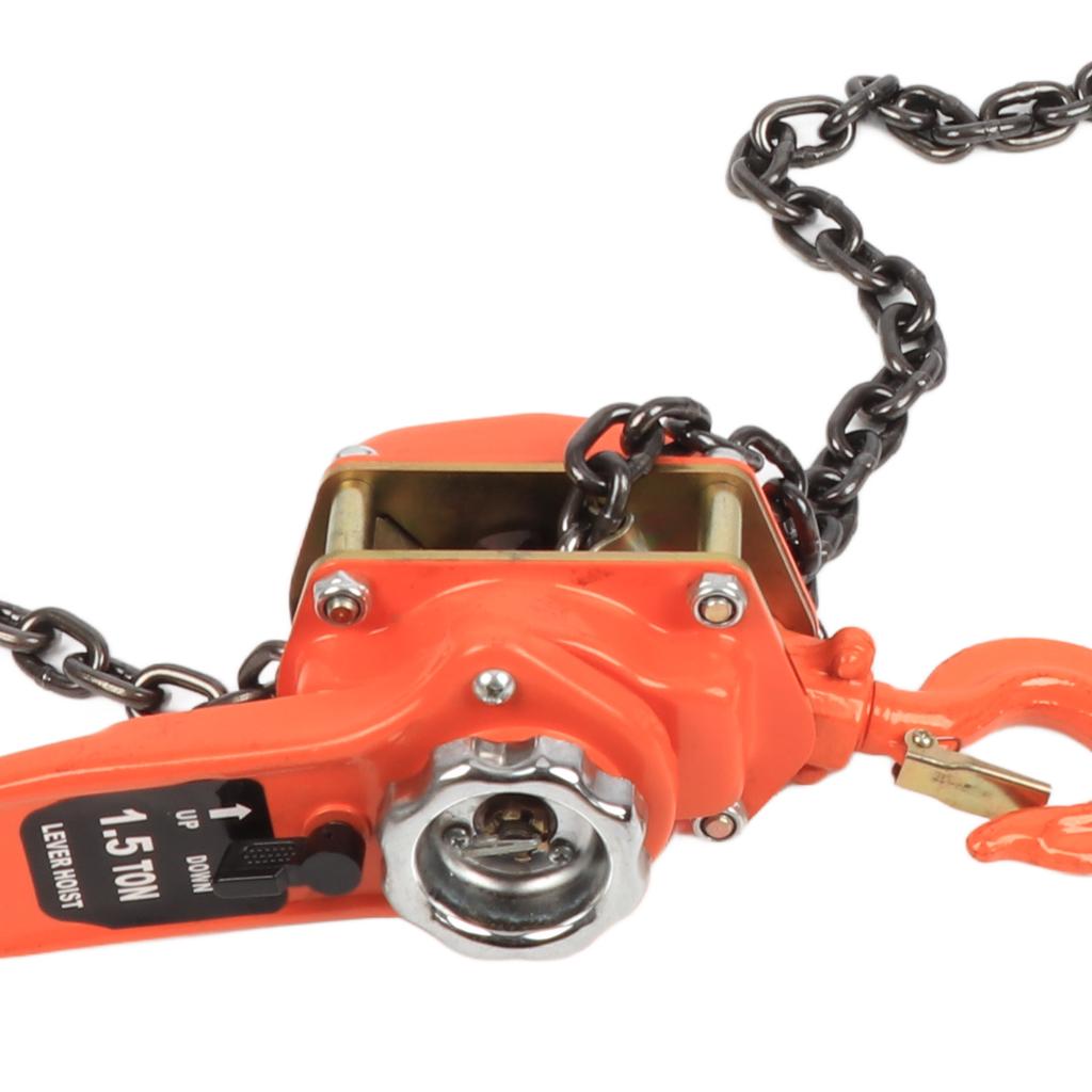 1 Set Alloy Steel 1.5Ton 10ft Lever Chain Hoist Ratchet Puller Lifting Equipment