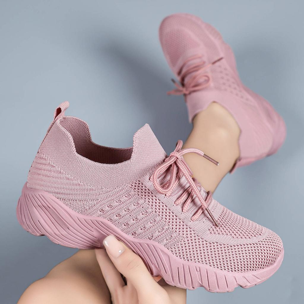 Mesh Breathable Women Casual Sneakers Lace-up Vulcanized Shoes Ladies Platform Sneakers Female Shoes Plus Size Zapatos De Mujer
