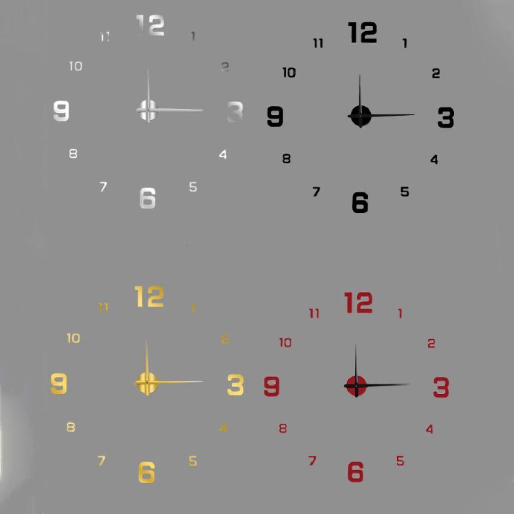 Silent Digital Clock Minimalist Hanging Clock Creative Wall Clock  Bedroom