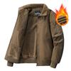 Men's Winter Fleece-Lined Bomber Jacket: High-End Fashion Outerwear for Cold Weather
