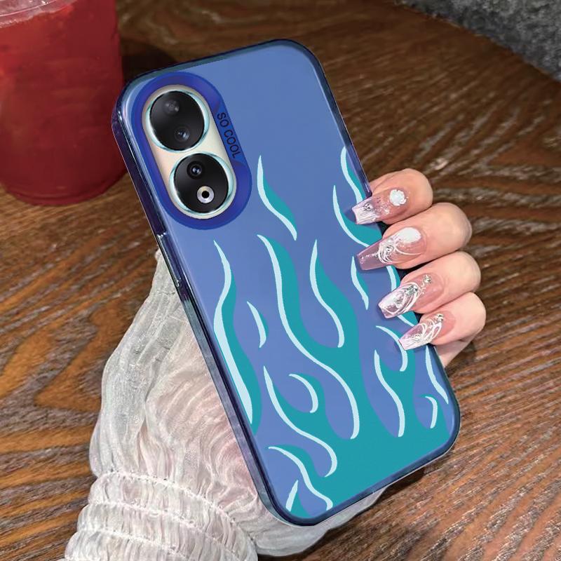 

Luxury Love Heart Case For Honor 90 200 Pro 400 Lite 70 Shockproof Soft Bumper Hard IMD Back Cover Shell Fashion Flame Fire Honor 90