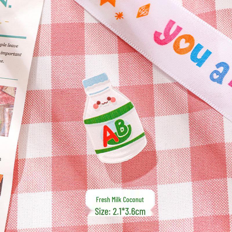 Cartoon Acrylic Drink Bottle Clip: Cute Student Stationery & Gift