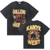 Washed Vintage Rapper Kanye West Music Album Cover Logo Graphic Tshirt THE LIFE OF PABLO T Shirt Men Hip Hop Vintage Tshirts