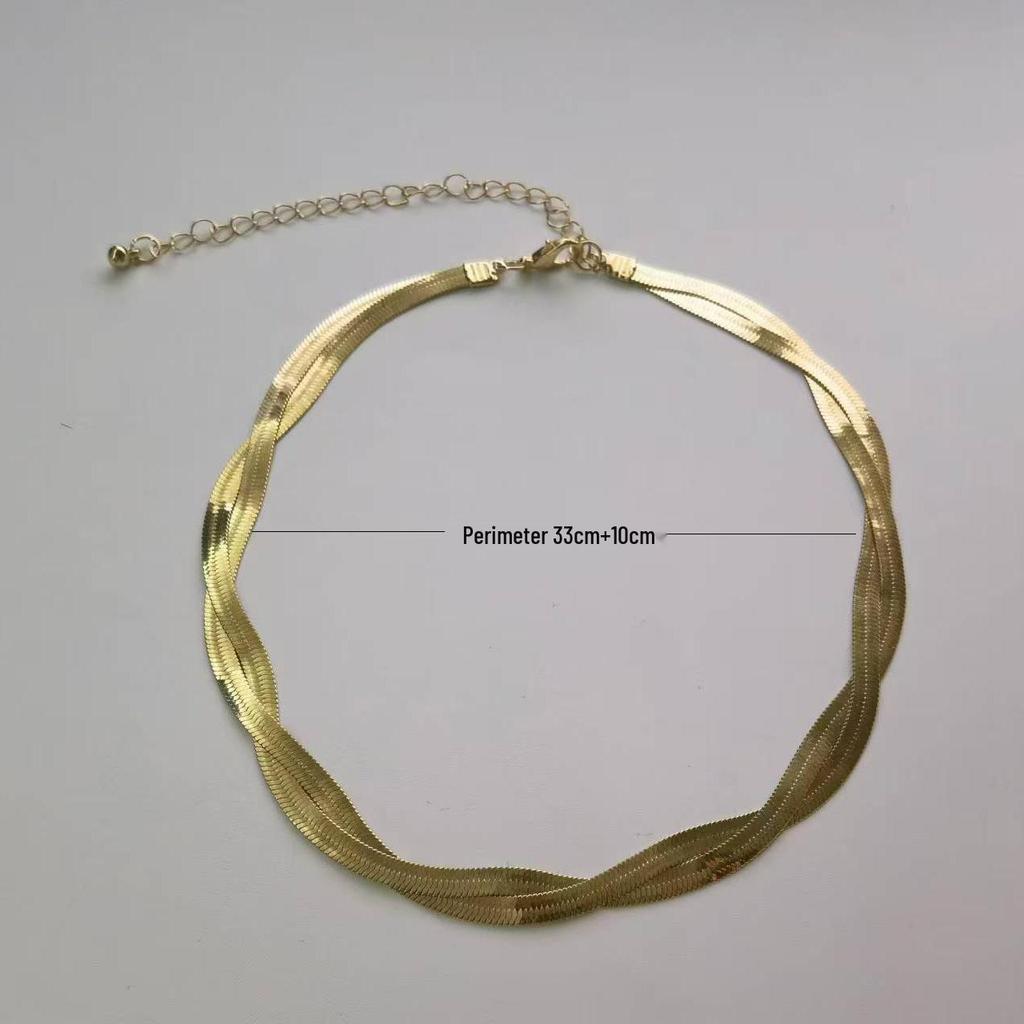 Europäischer & Amerikanischer Stil K-Gold Titanstahl Kreuz Halskette - Trendiges Kaltes Stil Schlüsselbein-Accessoire für Frauen