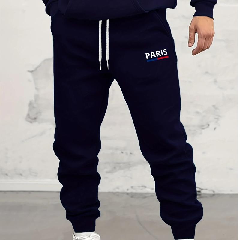 Trendy Pattern Print Drawstring Sweatpants Loose Fit Pants Men's Casual Slightly Stretch Joggers For Spring Autumn Running Jogging