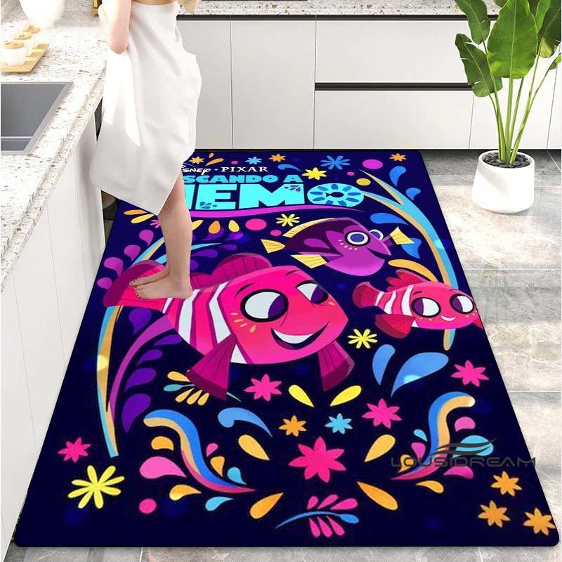 Il Tappeto Cartone Animato Alla Ricerca di Nemo È Adatto per Decorare il Soggiorno, la Camera da Letto, il Divano e la Cucina. È un tappetino antiscivolo.