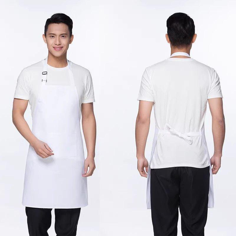 Waterproof Canvas Apron: Oil-Proof, Wear-Resistant with Logo Printing for Men s BBQ & Catering One Size