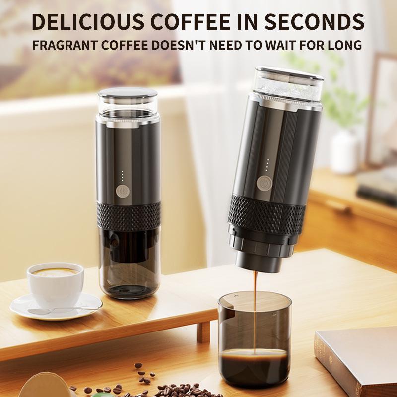 Portable Automatic K-Cup Coffee Maker for Home and Car - Wireless Electric Coffee Extractor