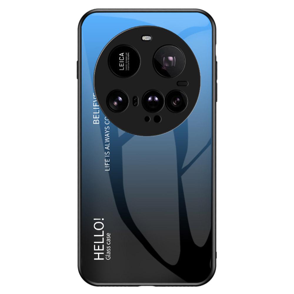 

Для Xiaomi 15 Ultra Чехол Защита от царапин Закаленное стекло+ПК+ТПУ Чехол для телефона Gradient Blue Black