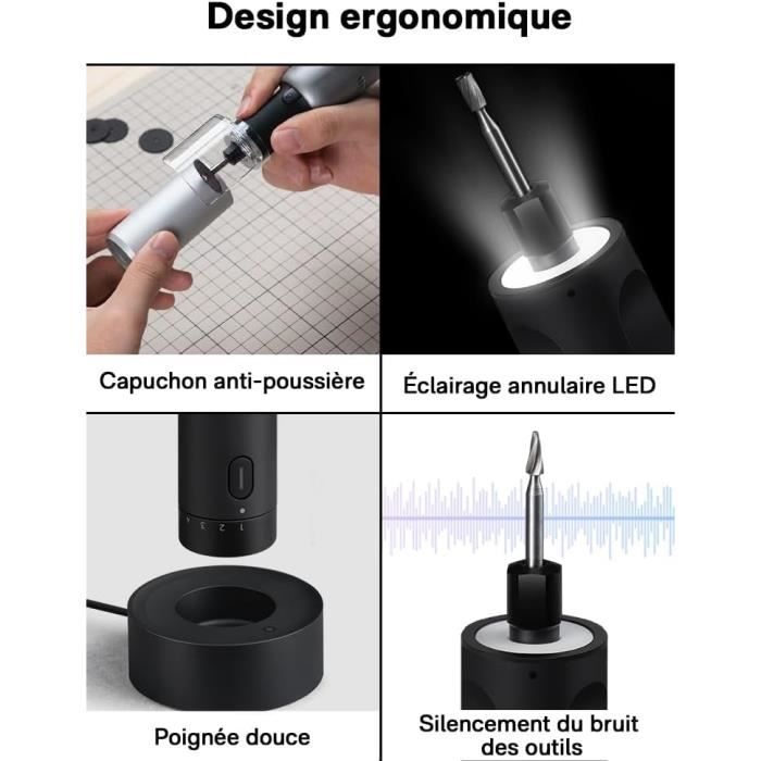 Outil rotatif multifonction - hoto - 35 en 1 - 2000 mah - 5 vitesses - lumière led annulaire