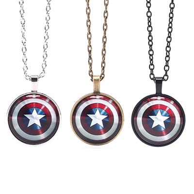 Captain America Shield Metal Bottle Opener Logo Pendant Necklace For Men Fashion Accessories jewelry