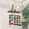 MultiPurpose Bird Chewing Climbing Block Puzzle Toy Natural Wood Perch Random Color Accessories For Parrots Beak Care