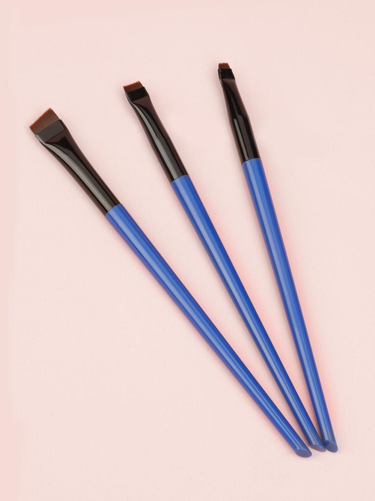 3Piece Flat Oblique Makeup Brush for Eyebrows and Concealing Soft Dual-Use Cosmetic Tool for Professional and Personal Use