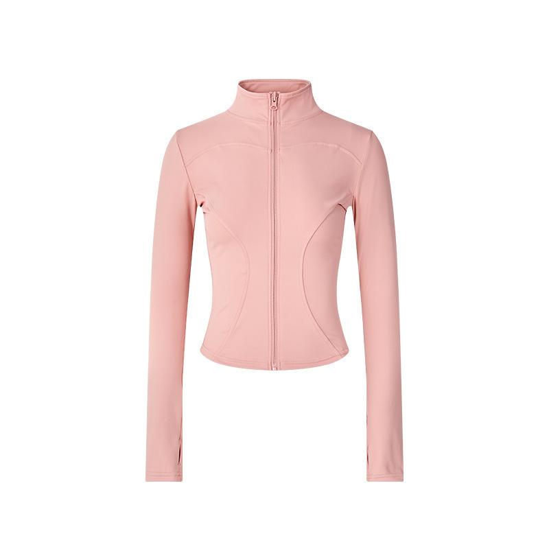 Sunscreen Clothes Pilates Yoga Clothes Jacket Slim Stand-up Collar Zipper Fitness Clothes Running Quick-drying Breathable Sports Top